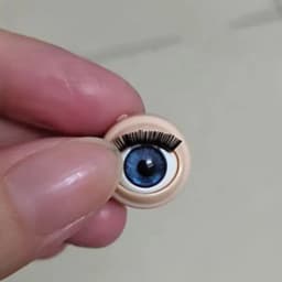 1Pair Doll Rolling Eyeballs with Eyelashes DIY Doll Eyes Simulation Active Eyeball Doll Eyechips Doll Eye Accessories