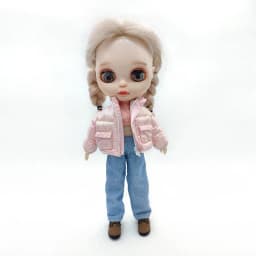 Ob22 Doll Pink Reflective Down Jackets Clothes Doll Winter Overcoat Clothing For Blythes Ymy 22 Licca Azones Ob24 Ob27 Fr Doll