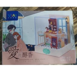 No Original Box Clearance DIY Wooden Doll Houses Miniature Building Kit Desert Store Casa Flower Villa Dollhouse Assembly Toys