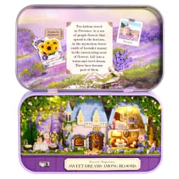 No Original Box Clearance DIY Wooden Doll Houses Miniature Building Kit Desert Store Casa Flower Villa Dollhouse Assembly Toys