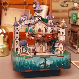 No Original Box Clearance DIY Wooden Doll Houses Miniature Building Kit Desert Store Casa Flower Villa Dollhouse Assembly Toys