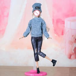 Doll's Clothing for 30cm Doll Fashionable Suit Wool Sweater Hat Pants Clothes Toy Accessories