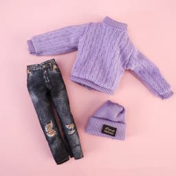 Doll's Clothing for 30cm Doll Fashionable Suit Wool Sweater Hat Pants Clothes Toy Accessories