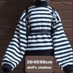 30/45/60cm Doll's Clothes for 1/6 1/4 1/3 Bjd Sweater+Short +Strap Clothing Diy Girl Toys Dress Up Accessories, No Doll