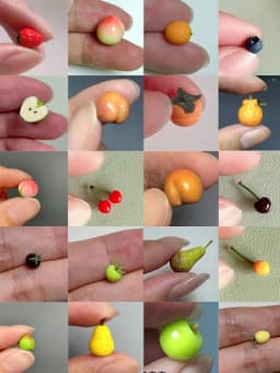 Food Play Simulation Miniature Clay Vegetable Fruit Miniature Dollhouse Scene Accessories Mini Fruit Store Wet Market Decoration