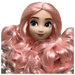 1/6 Doll Head Toys DIY Toy Rare Face Doll Parts Colorful Hair Doll Accessories Brown White Beige Skin Doll Heads Figures