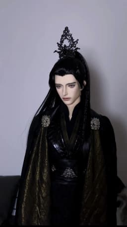 1/3 Scale BJD Ancient Costume Hair Crown Samurai Wig Accessories Headwear For SD17 Big Girl SSDF ID72 Uncle Doll A1304