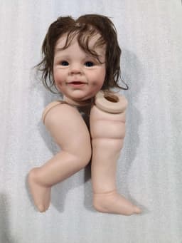 NPK 22inch Reborn Doll kit Shaya Popular Sweet Face painted Doll kit Unfinished Doll parts with Hand Root Hair
