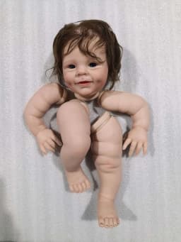 NPK 22inch Reborn Doll kit Shaya Popular Sweet Face painted Doll kit Unfinished Doll parts with Hand Root Hair