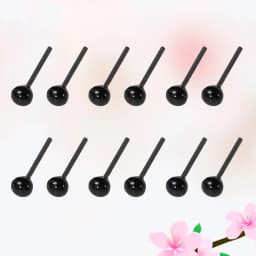 2MM Black Glass Eyes Black DIY Eyeball Glass Safety Eyes Safety Eyes Black Glass Eyes for Bear Puppet Plush& DIY Craft