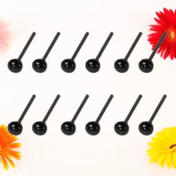 2MM Black Glass Eyes Black DIY Eyeball Glass Safety Eyes Safety Eyes Black Glass Eyes for Bear Puppet Plush& DIY Craft