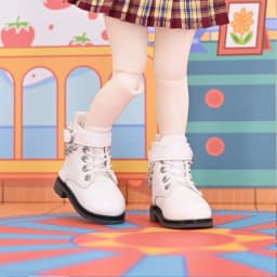 5CM Doll Wearing 1/6 Doll Boots 4 Colors Leather Shoes with Chain Decoration Differents Color PU Leather Play House Accessories