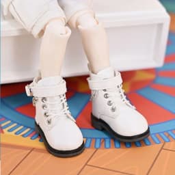 5CM Doll Wearing 1/6 Doll Boots 4 Colors Leather Shoes with Chain Decoration Differents Color PU Leather Play House Accessories