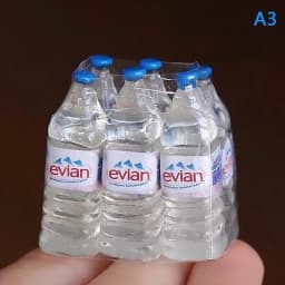 6Pcs/Set Mini Simulation Mineral Water Bottle Model Doll House Miniature Kids Gift Toys Home Decoration Accessories