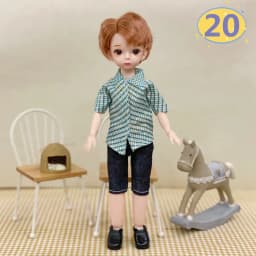 3D Big Eyed Boyfriend Doll 30cm Doll 1/6 BJD Doll Replacement Clothing Doll Accessories Kids Toy Gifts