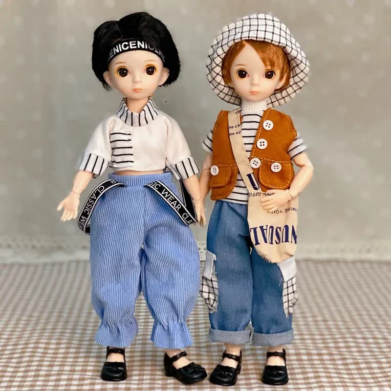 3D Big Eyed Boyfriend Doll 30cm Doll 1/6 BJD Doll Replacement Clothing Doll Accessories Kids Toy Gifts