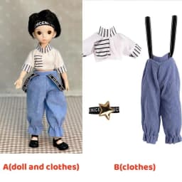 3D Big Eyed Boyfriend Doll 30cm Doll 1/6 BJD Doll Replacement Clothing Doll Accessories Kids Toy Gifts