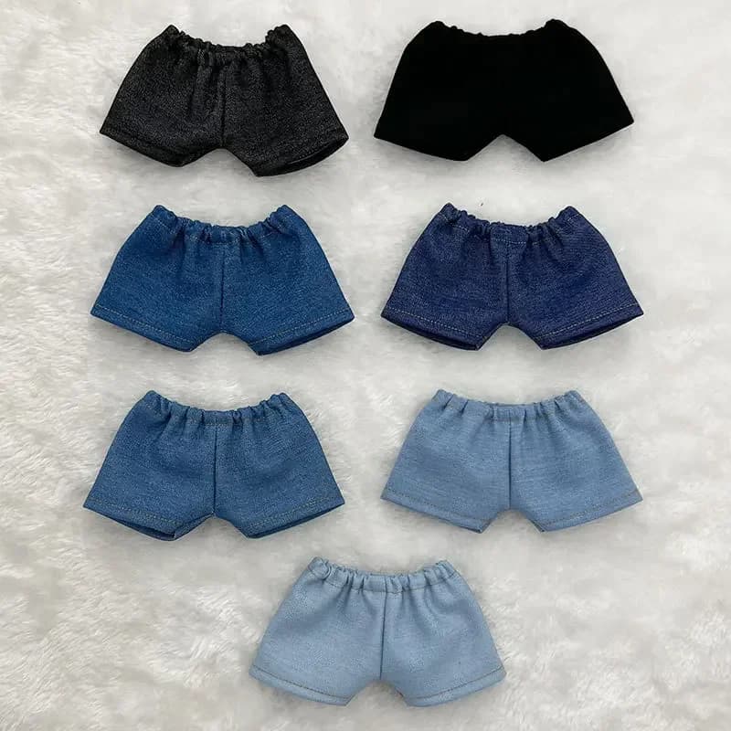 Cute Plush Doll Clothes for 10/15/20cm Idol Doll Outfit Accessories Fashion Jeans for Super Star Dolls Toys Collection Gift