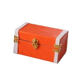 1:12 Dollhouse Miniature Suitcase Vintage Leather Luggage Box Storage Box Home Model Decor Toy Doll House Accessories