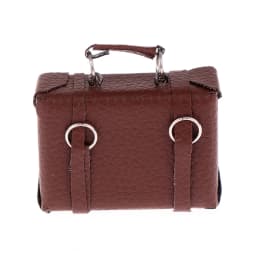 1:12 Dollhouse Miniature Suitcase Vintage Leather Luggage Box Storage Box Home Model Decor Toy Doll House Accessories