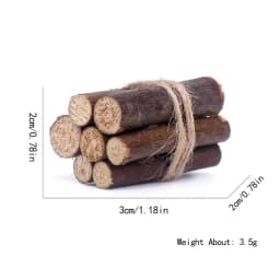 3Bundles 1:12 Dollhouse Miniature Bonfire Firewood Model Party Living Scene Decor Toy Doll House Accessories