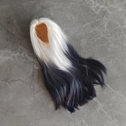 New Doll Wig for 1/3 1/4 1/6 Bjd Doll Gradient Gray Wig, High-temperature Silk, Medium Long Hair Diy Girl Toys Doll Accessories