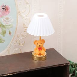 1:12 Dollhouse Miniature LED Light Cute Bear Table Lamp Home Lighting Model Furniture Decor Toy Doll House Accessories