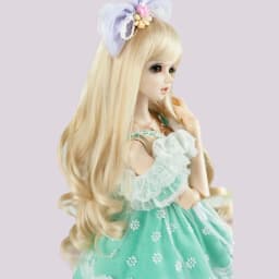 New 1/3 1/4 1/6 1/8 Bjd SD Wig Blonde Wavy Hair High Temperature Wire BJD Wig Bangs long curly hair For BJD Doll Many Colors