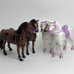 20cm simulation horse Bjd doll simulation horse mount toy doll mount soldier accessories horse and saddle