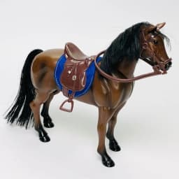 20cm simulation horse Bjd doll simulation horse mount toy doll mount soldier accessories horse and saddle