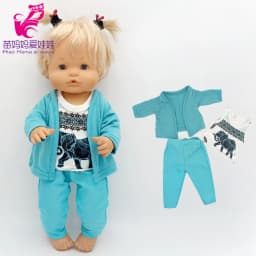 16" Nenuco Doll Hooded Fur Bathrobe Ropa Y Su Hermanita 40 Cm Reborn Baby Doll Toy Clothes