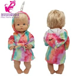 16" Nenuco Doll Hooded Fur Bathrobe Ropa Y Su Hermanita 40 Cm Reborn Baby Doll Toy Clothes
