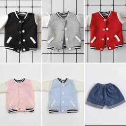 1/6 Bjd Doll Clothes School Uniform Baseball Uniform Jacket Short-sleeved T-shirt Shorts or Skirt for Yosd, 30 Cm Doll Clothes