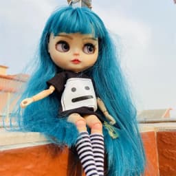 2pcs/Set of Blyth Clothes, Beautiful Print Short T-Shirt + Striped Socks, Can Be Used for 1/6 Doll Accessories