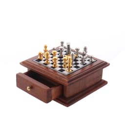 1:12 Dollhouse Miniature Chess Board Storage Box Set Mini Wooden Checkerboard Furniture Doll House Accessories Toys