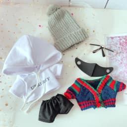 20cm Doll Clothes for Korea Kpop EXO Dolls Plush Star Doll's Clothing Sweater Stuffed Toy Outfit for Idol Dolls Accessories