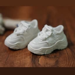 SD/BJD 1/4 1/6 bjd doll shoes Dad shoes versatile thick soled sneakers small white shoes men and women black and white multicol