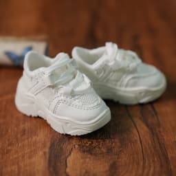 SD/BJD 1/4 1/6 bjd doll shoes Dad shoes versatile thick soled sneakers small white shoes men and women black and white multicol