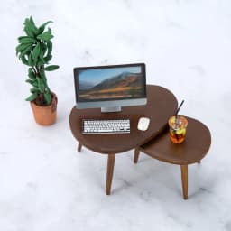 1:12 Dollhouse Miniature Triangle Coffee Table Computer Desk Tea Table Model Living Room Furniture Home Decor Toy Accessories