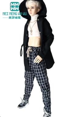 Fits 1/3 65-70cm BJD Uncle Doll Clothes Spherical Joint Doll Fashion Plaid Pants High Waist Sweater