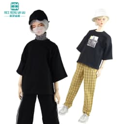 Fits 1/3 65-70cm BJD Uncle Doll Clothes Spherical Joint Doll Fashion Plaid Pants High Waist Sweater