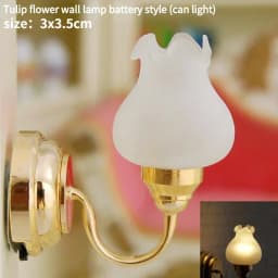 Dollhouse Table Lamp ,Miniature socket,Mini Can Be Bright Wall DollHouse Lamp Decor Accessories Dollhouse Furniture Toys