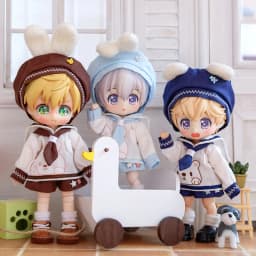 Cute Ob11 Sailor Suit Obitsu11 School Clothes P9 Uniform Set Doll Navy suit Fit For BJD12, Cu-Poche,GSC, Molly,Middle Blyth