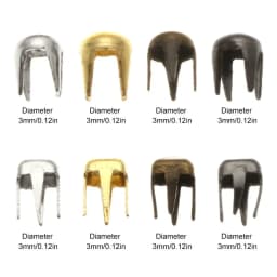50Pcs 3mm Mini Buckle Round Bead Claw Hammer Ultra-small Metal Buckles Stuffed Toys DIY Doll Clothes Doll Accessories