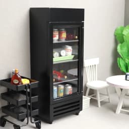 Doll house Mini Furniture Wooden Refrigerator Scene Beverage Color Freezer
