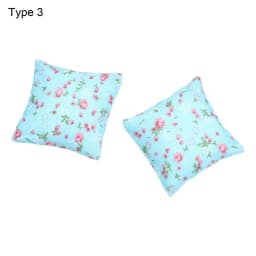 2PCS 1:12 Scale Toys Furniture Cushion Mini Dollhouse Pillows For Couch Sofa Floral Printed Miniature Cushions Doll Accessories