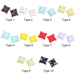 2PCS 1:12 Scale Toys Furniture Cushion Mini Dollhouse Pillows For Couch Sofa Floral Printed Miniature Cushions Doll Accessories