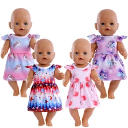 17-18 Inch Doll Clothes Cute New Jumpsuit Toys Baby Born 43 Cm Accessories Fashion Dress Pajamas