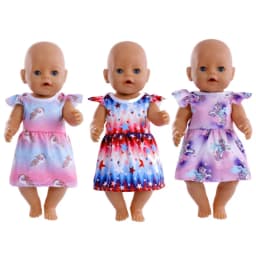 17-18 Inch Doll Clothes Cute New Jumpsuit Toys Baby Born 43 Cm Accessories Fashion Dress Pajamas