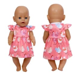 17-18 Inch Doll Clothes Cute New Jumpsuit Toys Baby Born 43 Cm Accessories Fashion Dress Pajamas